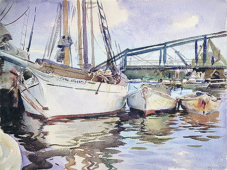 Boote vor Anker, 1917 von Sargent | Gemälde-Reproduktion