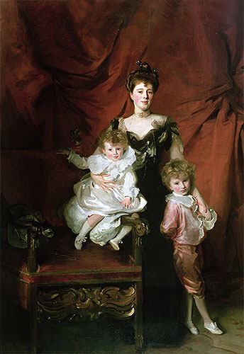 Mrs William Marshall Cazalet and Two of Her Children, 1900 | Sargent | Painting Reproduction