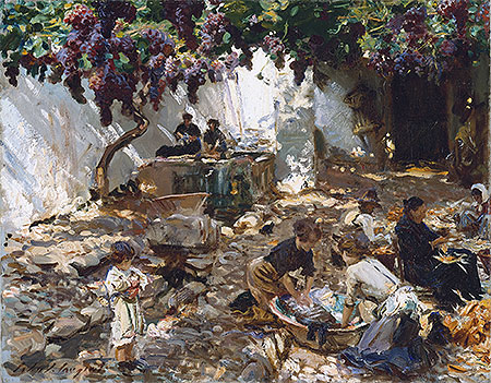 Women at Work, c.1910 | Sargent | Painting Reproduction