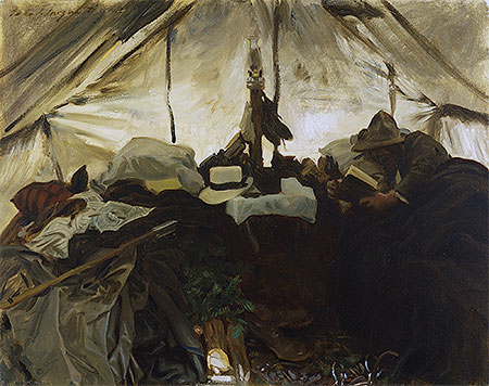 Inside a Tent in the Canadian Rockies, 1916 | Sargent | Painting Reproduction