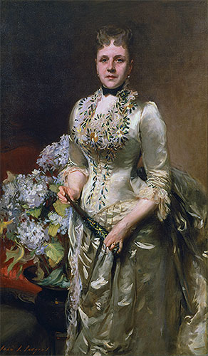 Mrs. Jacob Wendel, 1888 | Sargent | Gemälde Reproduktion