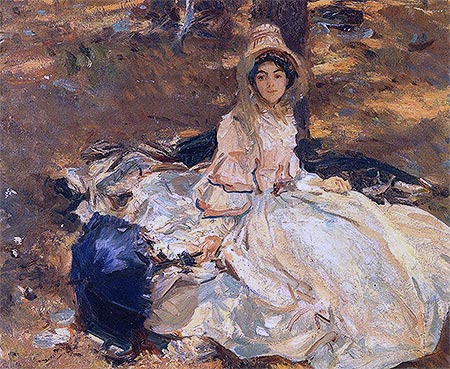 Das rosa Kleid | Sargent | Gemälde Reproduktion