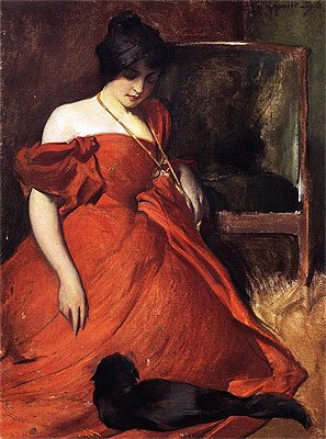 Schwarz und Rot | John White Alexander | Gemälde Reproduktion