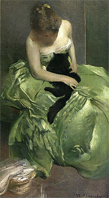 Das grüne Kleid | John White Alexander | Gemälde Reproduktion