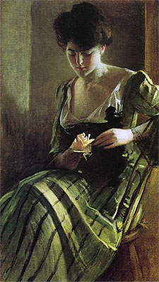 Eine Rose | John White Alexander | Gemälde Reproduktion