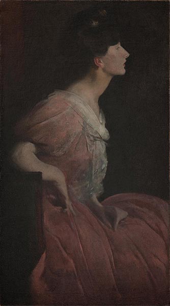 Eine Frau im Rosenkleid, 1900 | John White Alexander | Gemälde Reproduktion