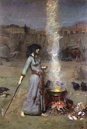 The Magic Circle, 1886 by Waterhouse | Painting Reproduction