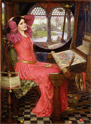 'I am Half Sick of Shadows' Said the Lady of Shalott | Waterhouse | Painting Reproduction