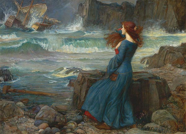 Miranda - The Tempest, 1916 | Waterhouse | Painting Reproduction