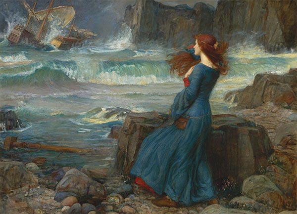 Miranda - The Tempest | Waterhouse | Painting Reproduction
