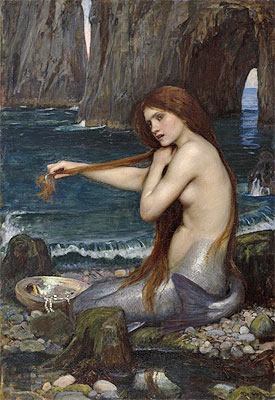 A Mermaid, 1900 | Waterhouse | Painting Reproduction