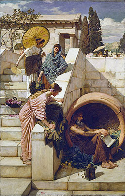 Diogenes, 1882 | Waterhouse | Gemälde Reproduktion