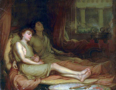 Sleep and his Half Brother Death, 1874 | Waterhouse | Painting Reproduction