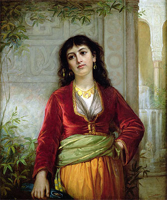 The Unwelcome Companion (A Street Scene in Cairo) | Waterhouse | Painting Reproduction