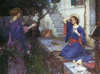 The Annunciation, 1914 | Waterhouse | Painting Reproduction
