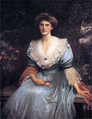 Lady Violet Henderson, 1907 | Waterhouse | Gemälde Reproduktion