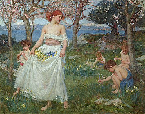A Song of Springtime, 1913 | Waterhouse | Painting Reproduction