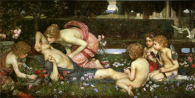 The Awakening of Adonis, 1899 | Waterhouse | Gemälde Reproduktion