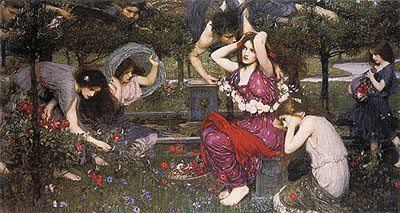 Flora and the Zephyrs, 1897 | Waterhouse | Painting Reproduction