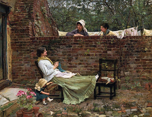 Gossip, 1911 | Waterhouse | Painting Reproduction