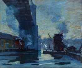 The Bridge, 1912 by Jonas Lie | Painting Reproduction