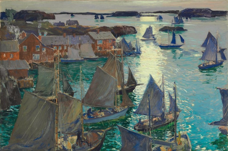 Jonas Lie | Verankerte Boote, 1919 Verankerte Boote, 1919 | Jonas Lie