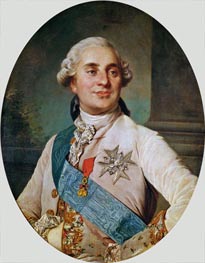 Porträtmedaillon von Ludwig XVI, 1775 von Joseph-Siffred Duplessis | Gemälde-Reproduktion