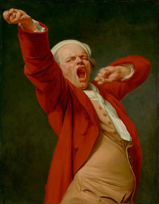 Self Portrait Yawning, c.1780 by Joseph Ducreux | Painting Reproduction