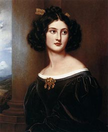 Portrait of Nanette Heine nee Kaula, 1829 von Joseph Karl Stieler | Gemälde-Reproduktion