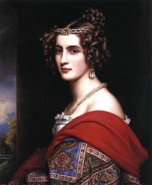Portrait of Amalie von Schintling, 1831 von Joseph Karl Stieler | Gemälde-Reproduktion