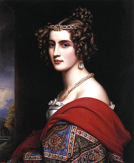 Portrait of Amalie von Schintling, 1831 by Joseph Karl Stieler | Painting Reproduction
