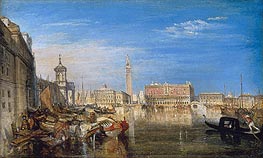 Bridge of Sighs, Ducal Palace and Custom House, Venice, 1833 von J. M. W. Turner | Gemälde-Reproduktion