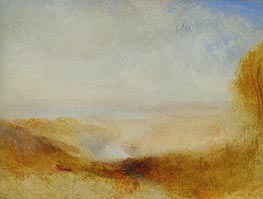 Landscape with River and a Bay in the far Background, c.1835 by J. M. W. Turner | Painting Reproduction