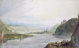 Remagen, Erpel and Linz, 1817 von J. M. W. Turner | Gemälde-Reproduktion
