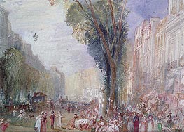 Boulevard des Italiennes, Paris, undated by J. M. W. Turner | Painting Reproduction