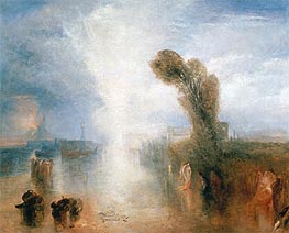 Neopolitan Fisher Girls, Surprised, Bathing by Moonlight | J. M. W. Turner | Painting Reproduction