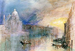 Venice: Grand Canal with Santa Maria della Salute, undated von J. M. W. Turner | Gemälde-Reproduktion