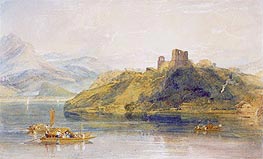 Chateau de Rinkenberg on the Lac de Brienz, Switzerland, 1809 von J. M. W. Turner | Gemälde-Reproduktion