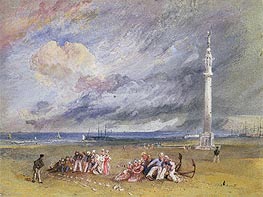 Yarmouth Sands, c.1824/30 von J. M. W. Turner | Gemälde-Reproduktion