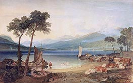 Lake Geneva and Mont Blanc, c.1802/05 von J. M. W. Turner | Gemälde-Reproduktion