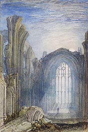 Melrose Abbey: Moonlight, 1822 by J. M. W. Turner | Painting Reproduction