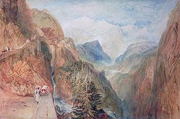 Mont Blanc from Fort Rock in Val D'Aosta, c.1810 by J. M. W. Turner | Painting Reproduction