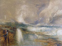 Rockets and Blue Lights, 1855 by J. M. W. Turner | Painting Reproduction