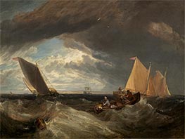 Die Kreuzung von Themse und Medway, 1807 von J. M. W. Turner | Gemälde-Reproduktion