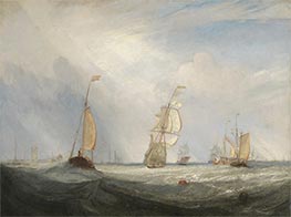 Helvoetsluys: die Stadt Utrecht, 64, auf dem Weg zum Meer, 1832 von J. M. W. Turner | Gemälde-Reproduktion