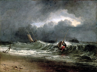 Fishermen upon a Lee-Shore in Squally Weather, n.d. | J. M. W. Turner | Painting Reproduction