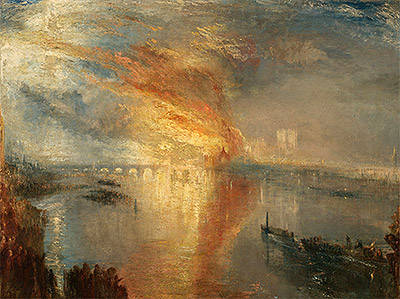 The Burning of the Houses of Lords and Commons, 16 October 1834, 1835 | J. M. W. Turner | Gemälde Reproduktion