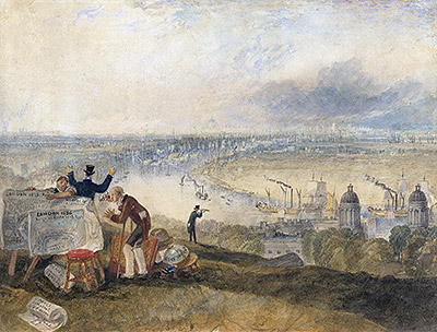 View of London from Greenwich, 1825 | J. M. W. Turner | Gemälde Reproduktion
