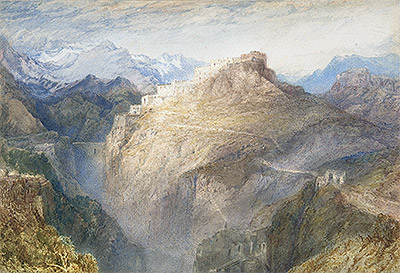 Fort of L'Essillon, Val de la Maurienne, France, 1836 | J. M. W. Turner | Gemälde Reproduktion