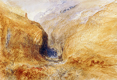 Mountainous Landscape (A Swiss Pass), c.1848/50 | J. M. W. Turner | Painting Reproduction
